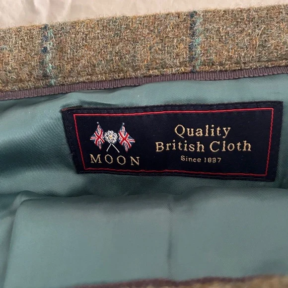Brooks Brothers green Tweed Suit Women Wool Blazer Jacket Skirt Matching Set